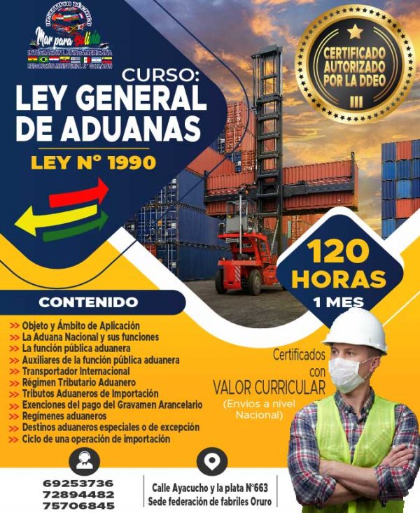 Ley General De Aduanas Instituto Técnico Mar Para Bolivia 1311